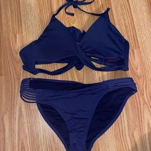 navy blue bikini set